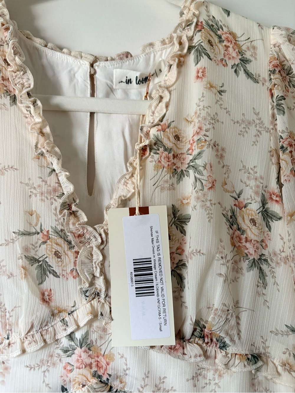 Worth Collective Floral Tiered Maxi Dress in Cream - New With Tags - Picture 2 of 2